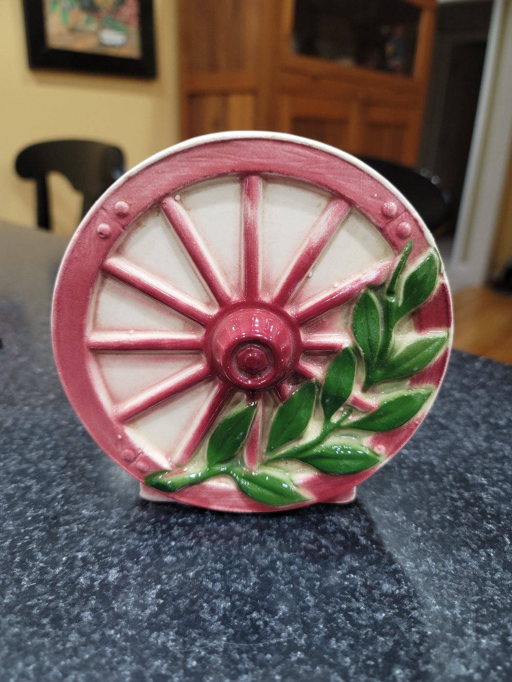 McCoy Wagon Wheel Wall Pocket/Vase Very Good Condition